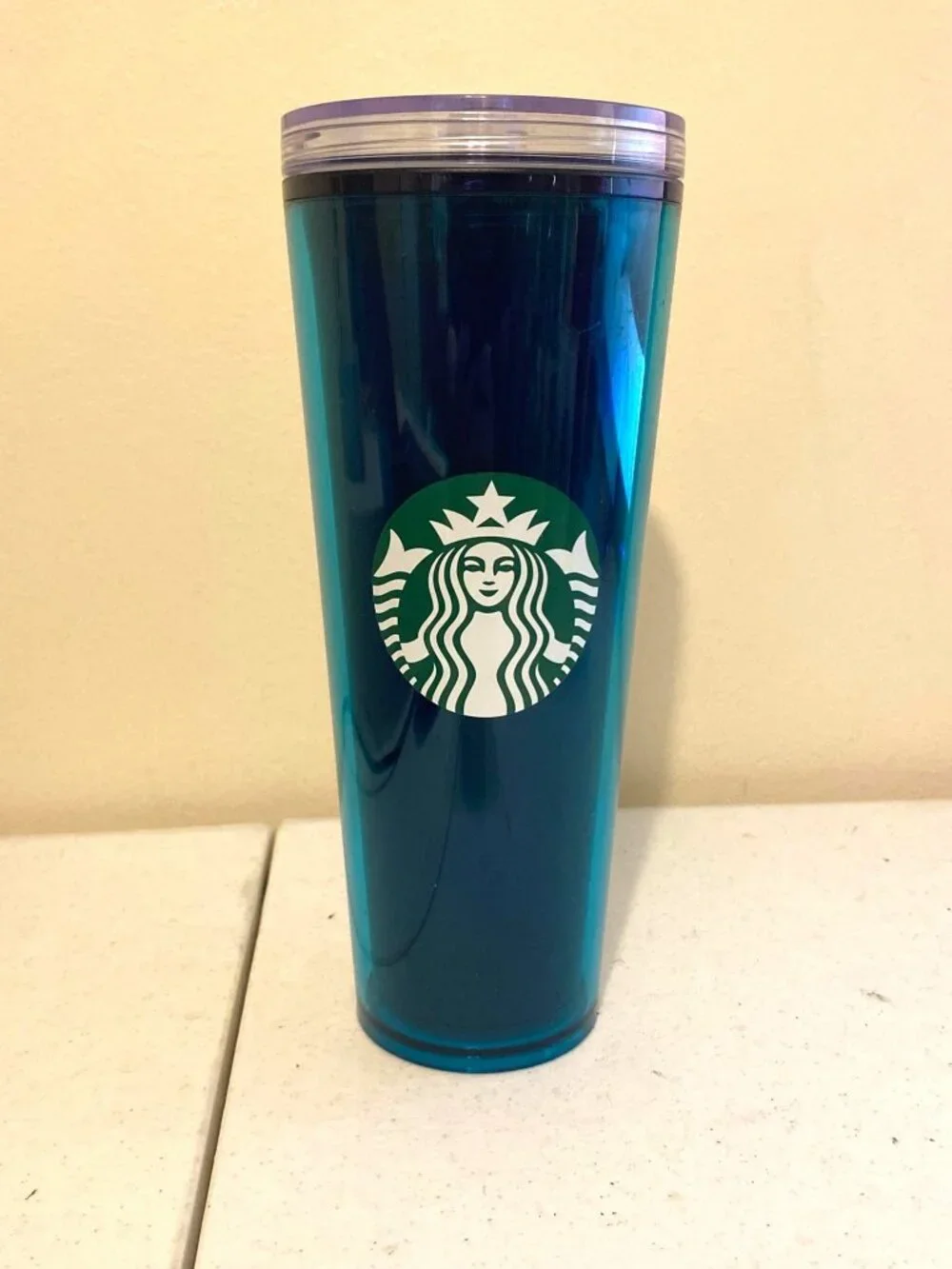 2022 Starbucks Coffee Summer Decorate Your Own Lid Teal Siren 24 oz Cold Cup
